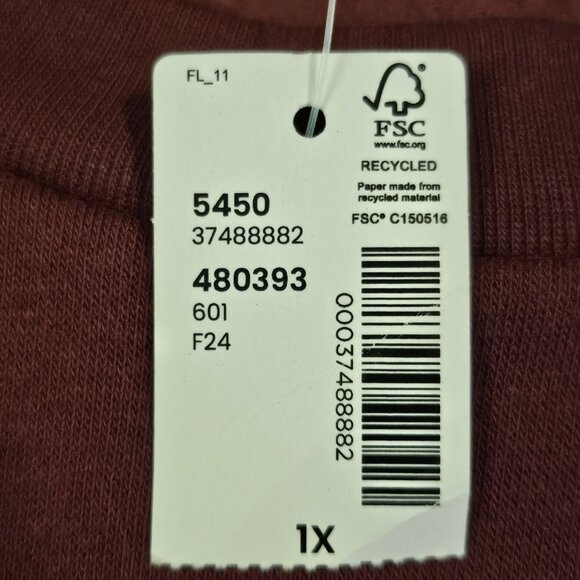 NWT PENNINGTONS Maroon Crew Neck Long Sleeve Sweatshirt/Sweater Size 1X - Picture 10 of 16